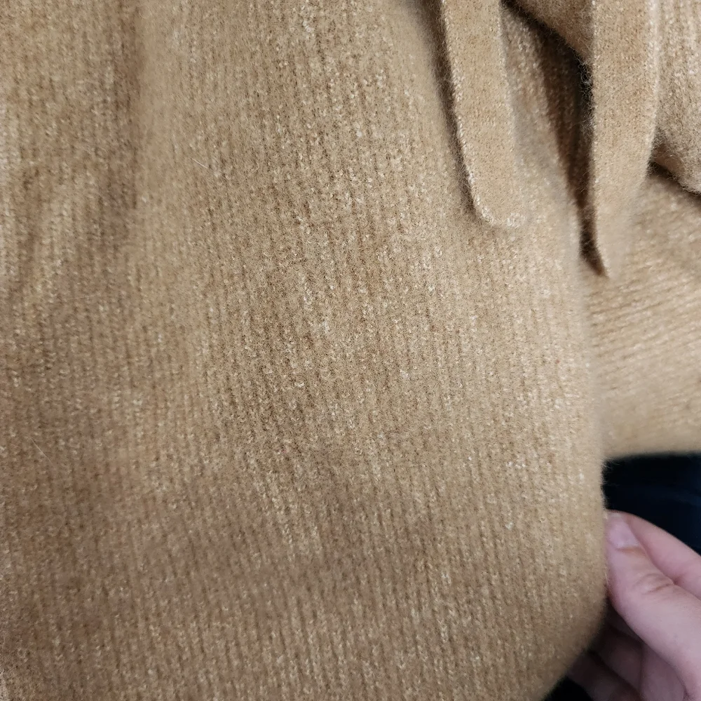 Everlane Cozy Stretch Wide Leg Sweatpants in Camel - Picture 8 of 11